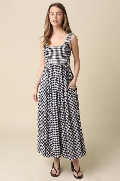Maren Gingham Maxi Dress