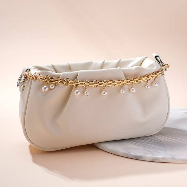 Newport Pearl and Gold Bag Charm