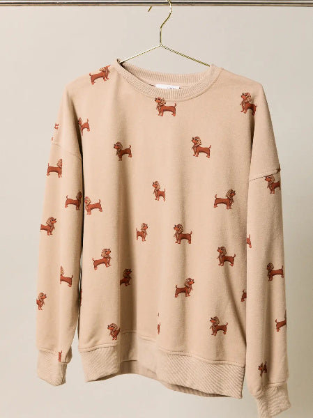 Mocha Weenie Dog Sweatshirt