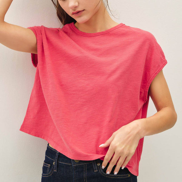 Boxy Cap Sleeve Tee