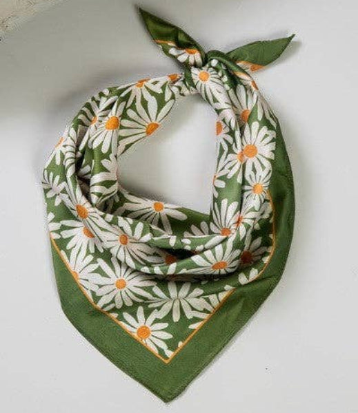 Green Daisy Bandana