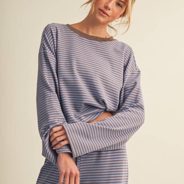 Striped Cotton Knit Top