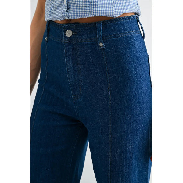 Navy Orchid Wide Leg Denim