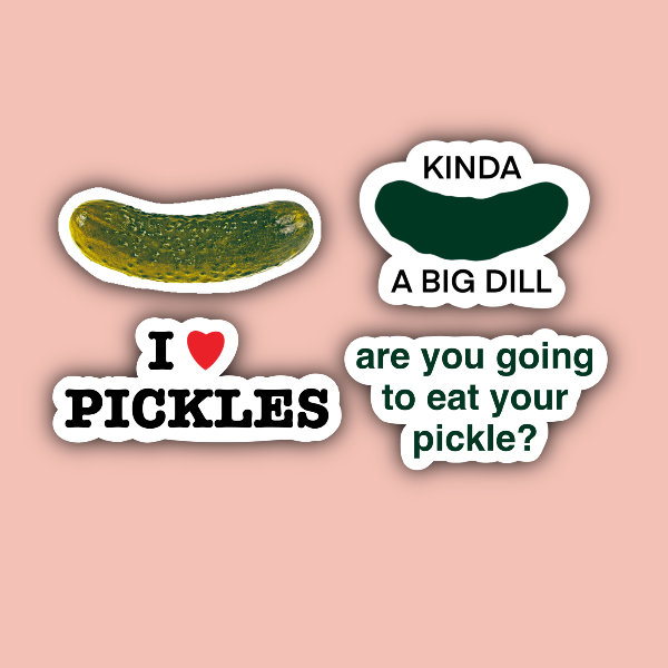 Pickle Sticker Pack - Waterproof Stickers