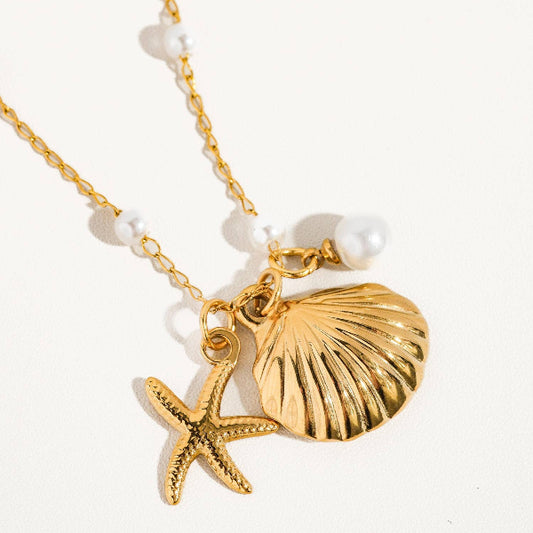 Capella Seashell Sea Pearl Necklace