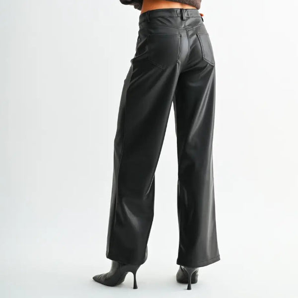 Panther Faux Leather Pants
