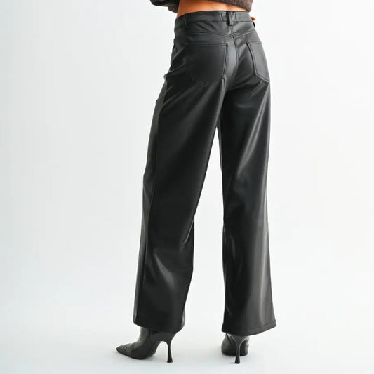 Panther Faux Leather Pants