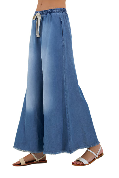 Wide Leg Denim Pants