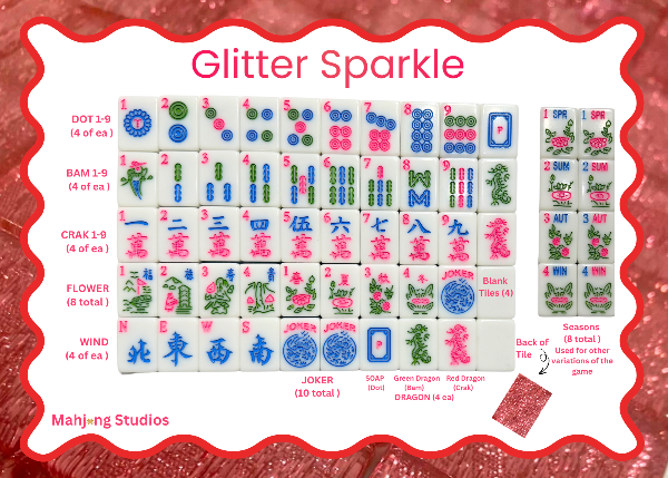 Glitter Sparkle Mah Jongg Tile Set