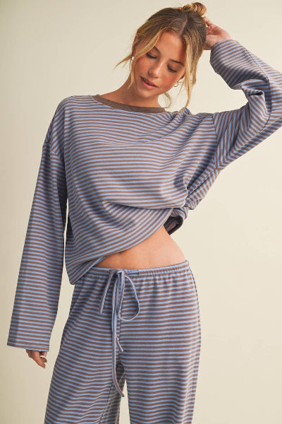 Striped Cotton Knit Top