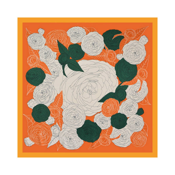 Orange Dahlia Scarf