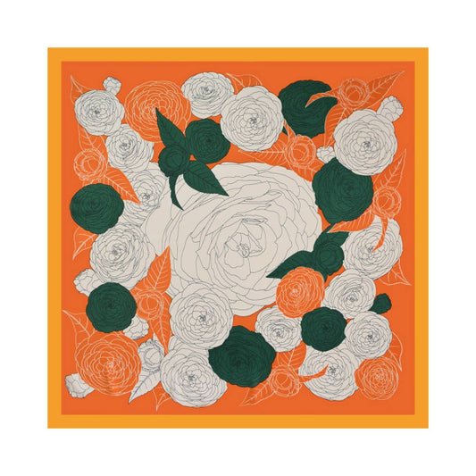 Orange Dahlia Scarf