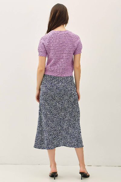June Floral Skirt NAVY