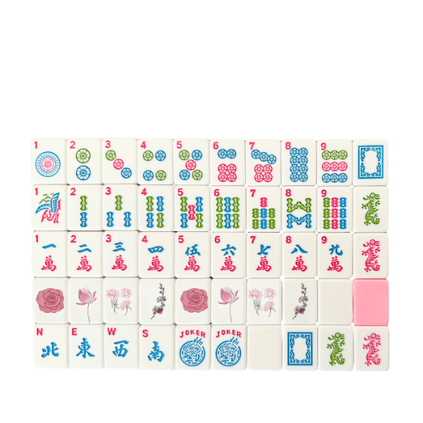 Peony Garden American Mah Jongg Tile Set