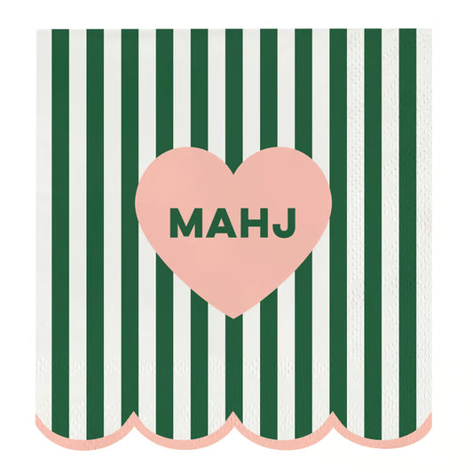 Scalloped Maj Jongg Cocktail Napkins