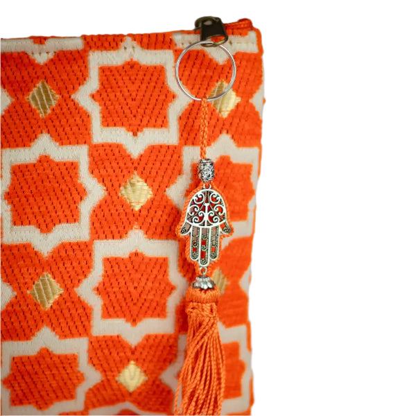 Orange Geometric Party Purse